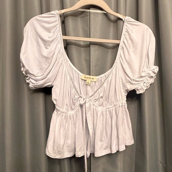 Pie in the Sky White Tie front crop NWOT hanger strap still intact - Picture 1 of 9